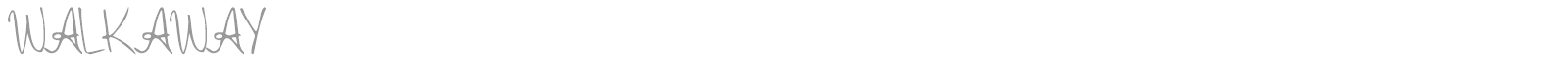 WALKAWAY font preview